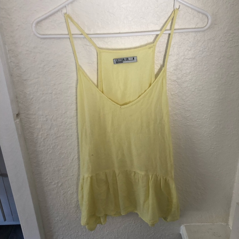 Cotton on yellow tank